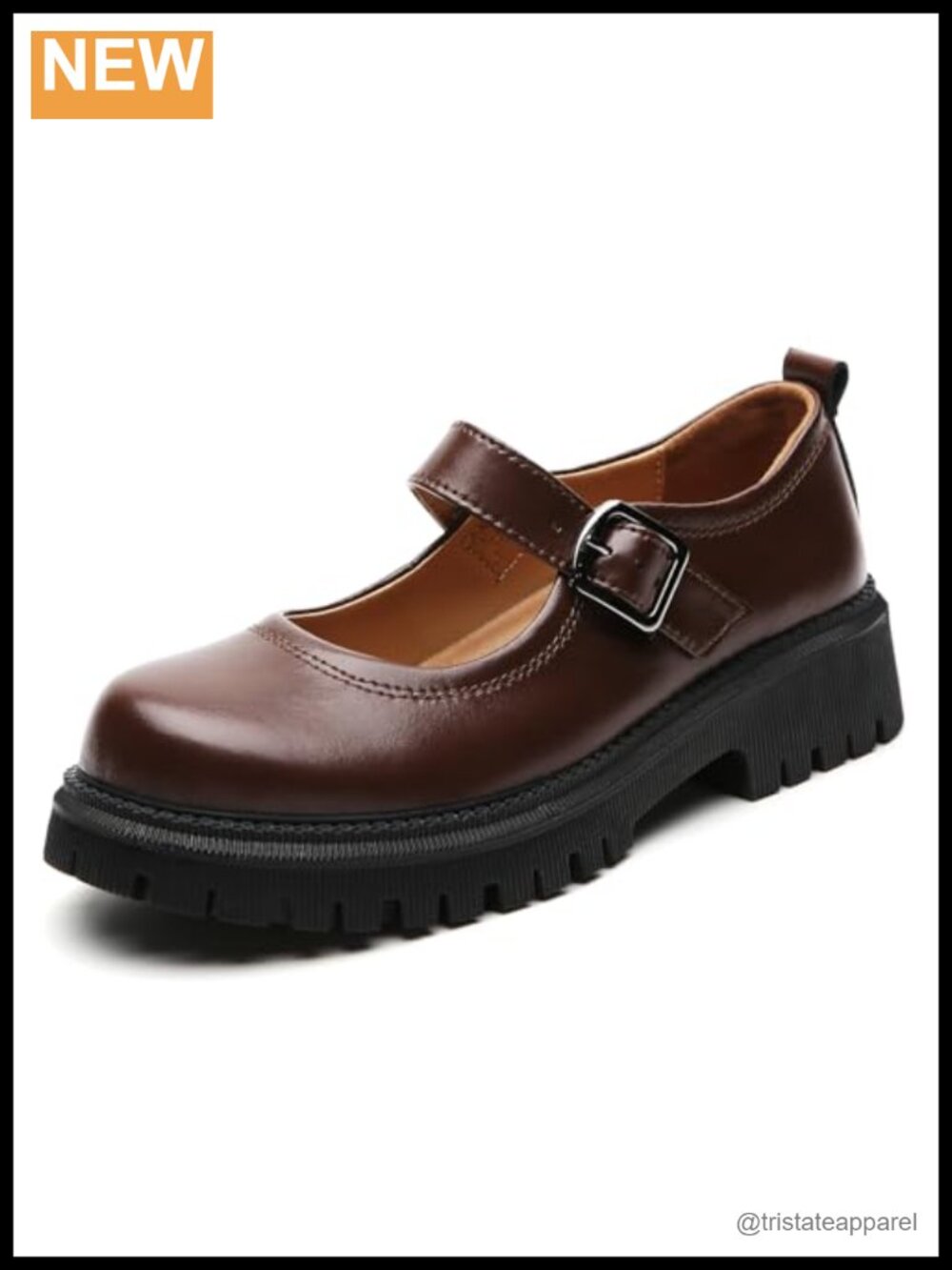Mary Jane Shoes Women Classic Platform Chunky Oxford Buckle Strap